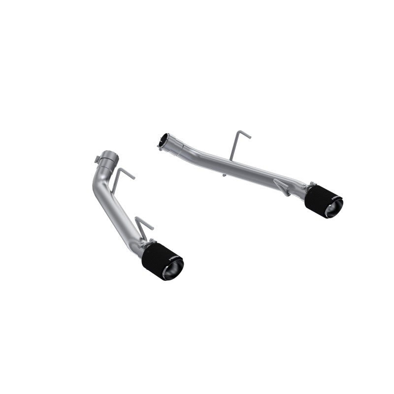 MBRP 05-10 Ford Mustang GT 4.6L T304 SS 2.5in Dual Axle-Back with CF Tips (Race Version) S72023CF S72023CF Photo - Primary