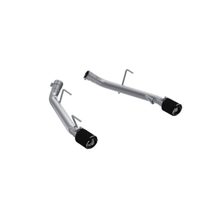 MBRP 05-10 Ford Mustang GT 4.6L T304 SS 2.5in Dual Axle-Back with CF Tips (Race Version) S72023CF S72023CF Photo - Primary