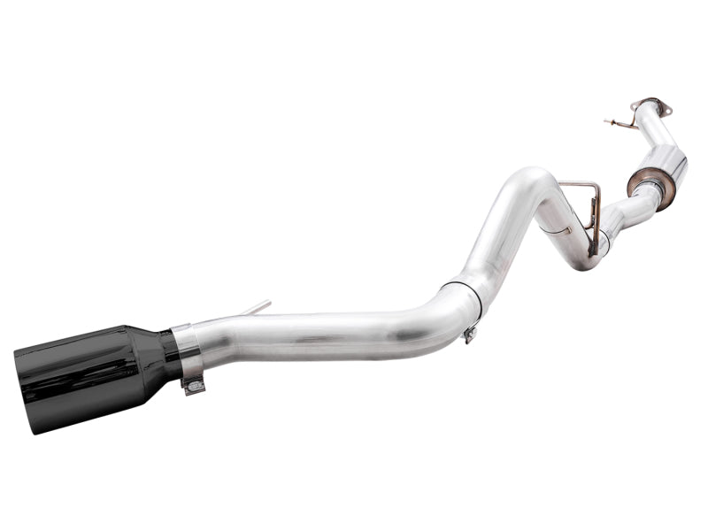 AWE Tuning 2021+ Ford Bronco 0FG Single Rear Exit Exhaust w/Diamond Black Tip & Bash Guard 3015-23789 3015-23789 Photo - Primary