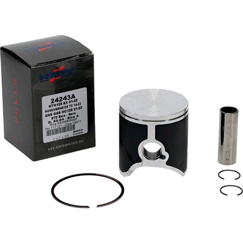 Vertex Pistons Vertex Piston 01-16 KTM 125 EXC 125cc Cast Race Piston Kit 24243A 24243A Photo - Primary