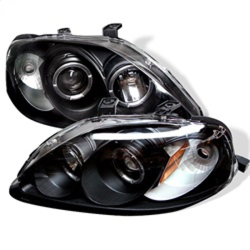 Spyder Honda Civic 99-00 Projector Headlights LED Halo Black High H1 Low H1 PRO-YD-HC99-AM-BK 5010933 5010933 Photo - Primary