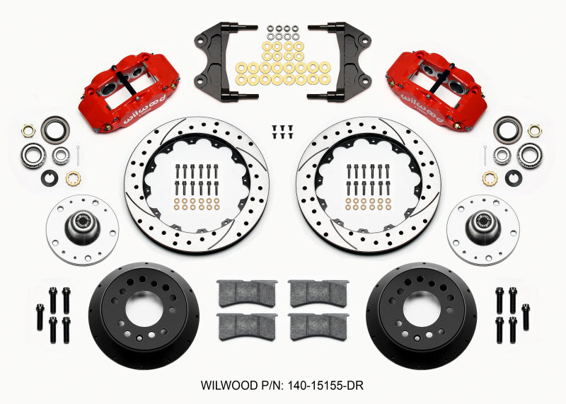 Wilwood Narrow Superlite 6R Front Hub Kit 12.88in Drill Red WWE ProSpindle (5x4.75in 5x5.00in Hub) 140-15155-DR 140-15155-DR Photo - Primary