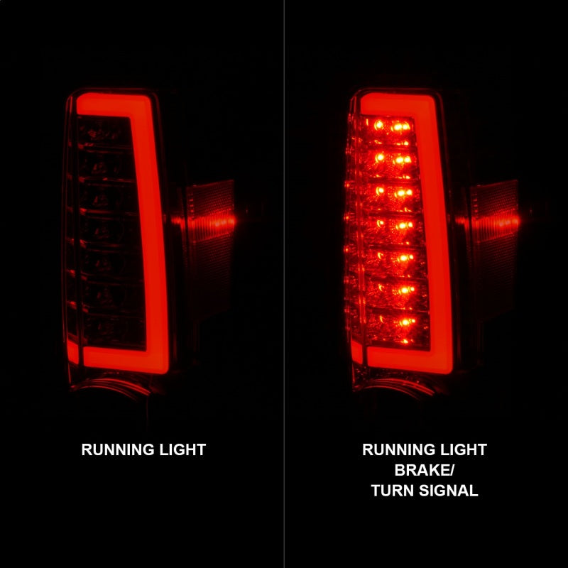 ANZO 2004-2012 Chevrolet Colorado/ GMC Canyon LED Tail Lights w/ Light Bar Chrome Housing Red/Clear 311384 311384 Photo - Unmounted