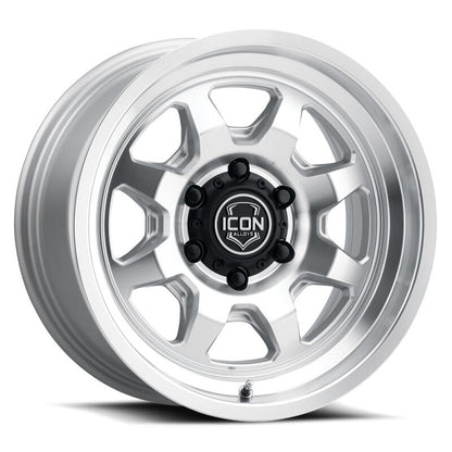 ICON Nuevo 17x8.5 / 6x135 / 6mm Offset 5in BS - Silver Machined 8117856350SM 8117856350SM Photo - Primary