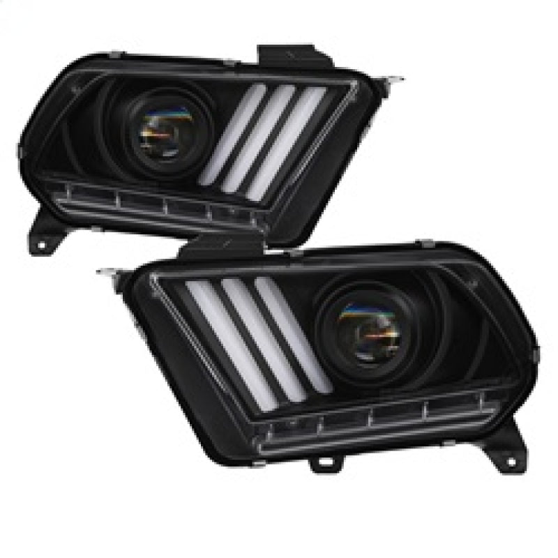 Spyder 10-13 Ford Mustang - Halogen - Projector Headlights - LED Signals -Black (PRO-YD-FM2010V2-BK) 5085429 5085429 Photo - Primary