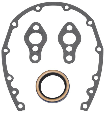 Edelbrock SBC Timing Cover Gasket and Oil Seal Kit 6997 Photo - Primary