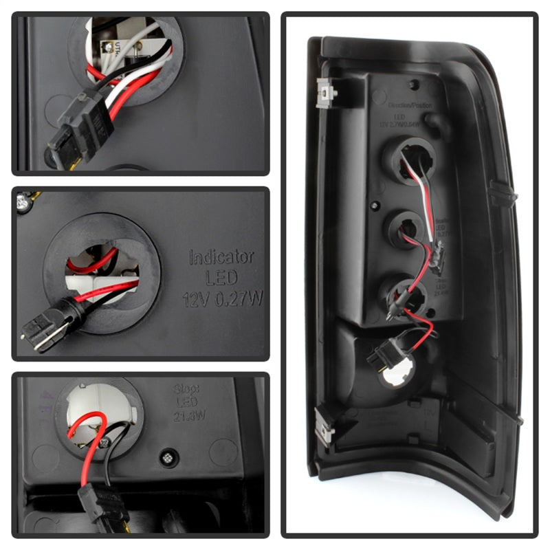 SPYDER Xtune 03-06 Silverado 1500/2500 (Will Not Fit Stepside) LED Tail Lights Black ALT-ON-CS03-LED-BK 5008763 5008763 Photo - Unmounted