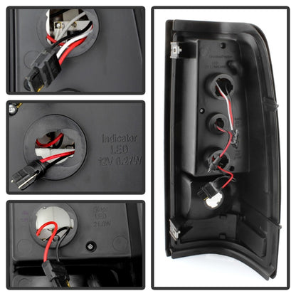 SPYDER Xtune 03-06 Silverado 1500/2500 (Will Not Fit Stepside) LED Tail Lights Black ALT-ON-CS03-LED-BK 5008763 5008763 Photo - Unmounted