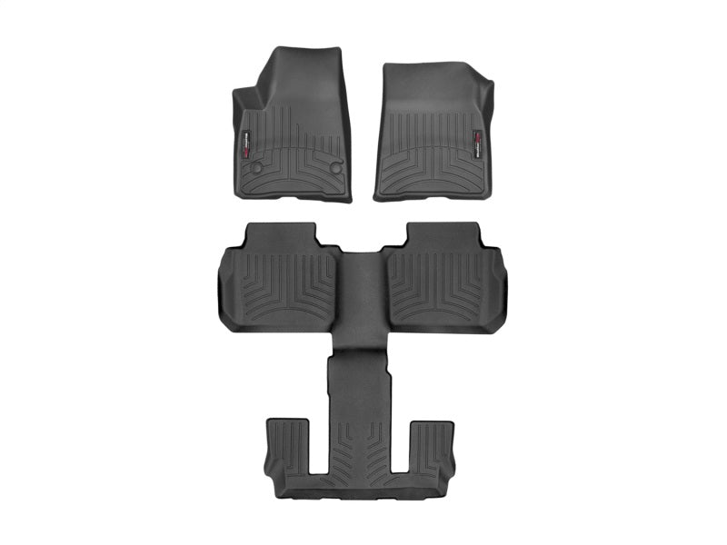 WeatherTech 17 GMC Acadia / Acadia Denali Front And Rear FloorLiner - Black 441080-1-3 Photo - Primary
