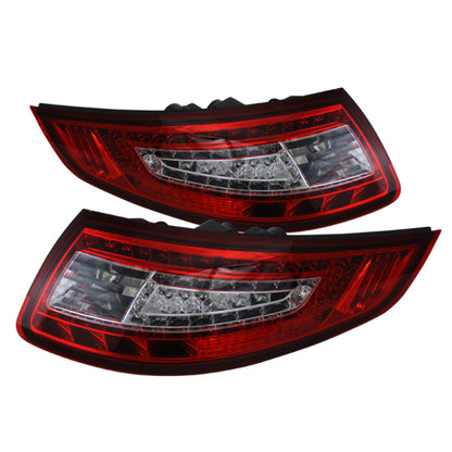 SPYDER Xtune Porsche 911 997 05-08 LED Tail Lights Red Clear ALT-ON-P99705-LED-RC 5008848 5008848 Photo - Primary