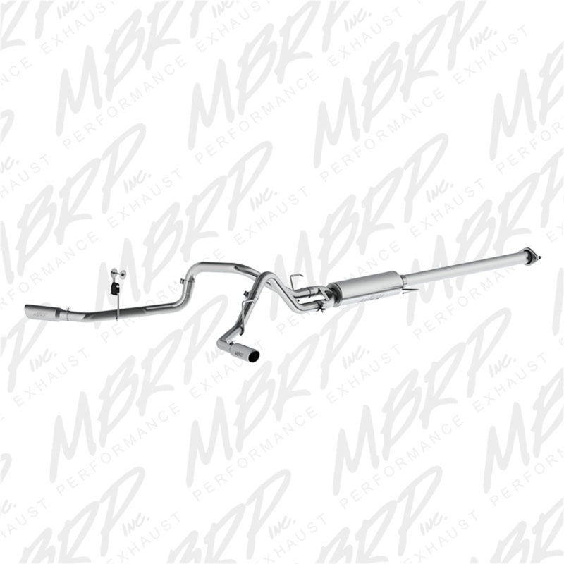 MBRP 2015 Ford F-150 2.7L / 3.5L EcoBoost 2.5in Cat Back Dual Side Split S5254AL Photo - Primary