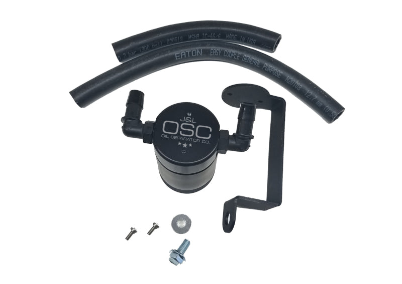 J&L 05-22 Dodge Charger 5.7L Hemi Passenger Side Oil Separator 3.0 - Black Anodized 3061P-B 3061P-B Photo - Primary