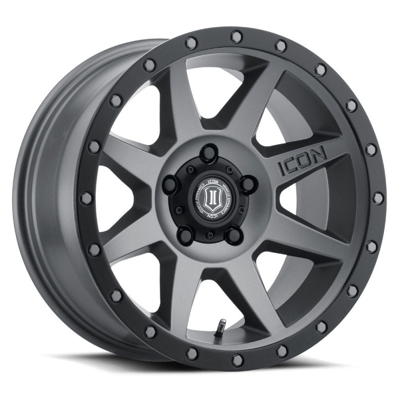 ICON Rebound 17x8.5 5x5.5 0mm Offset 4.75in BS 77.9mm Bore Titanium Wheel 1817858547TT 1817858547TT Photo - Primary