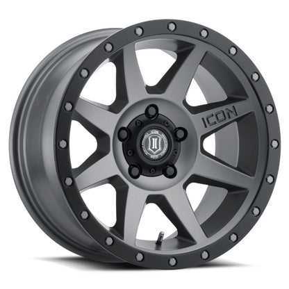 ICON Rebound 17x8.5 5x5.5 0mm Offset 4.75in BS 77.9mm Bore Titanium Wheel 1817858547TT 1817858547TT Photo - Primary