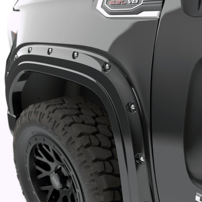 EGR 19-23 Gmc Sierra 1500 Painted To Code Traditional Bolt-On Look Fender Flares Black Set Of 4 791794-GBA 791794-GBA Photo - Close Up