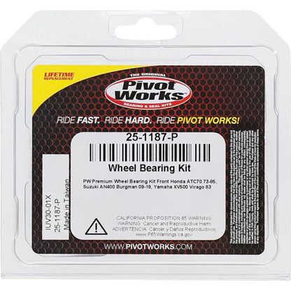 Pivot Works Honda, Suzuki, Yamaha Wheel Bearing Kit Premium Bearings 25-1187-P 25-1187-P Photo - Primary