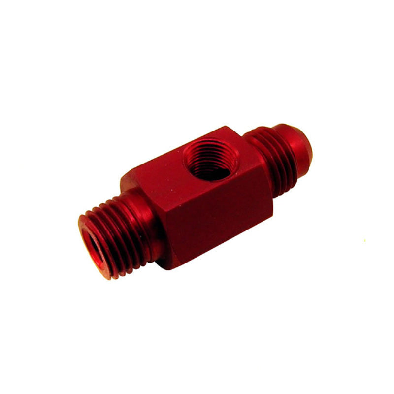 Nitrous Express 1/4 NPT x 6AN w/1/8 NPT Gauge Hole (Fuel Bypass Fitting) 16204 16204 Photo - Primary