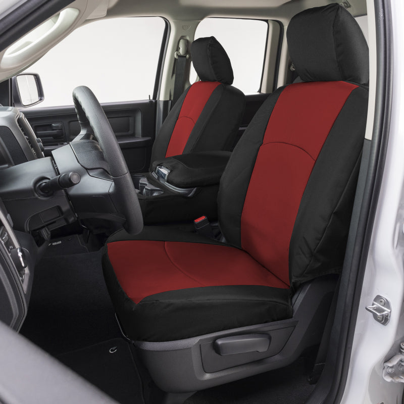 Covercraft 24-25 Ford F250-F550 Endura PrecisionFit Custom Front Row Seat Covers- Red/Black GTF4423ABENRB GTF4423ABENRB Photo - Primary