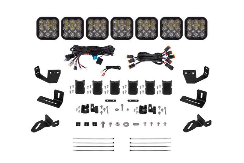Diode Dynamics Prinsu/Sherpa Roof Racks- SS5 7-Pod CrossLink Mounting Kit - Pro White Driving DD7830 DD7830 Photo - Primary