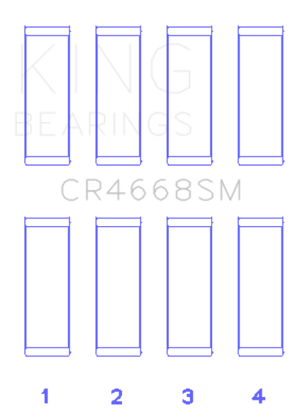 King Engine Bearings King Chrysler/Mitsubishi/Hyundai/Kia World Engine (Size 0.25 Oversized) Connecting Rod Bearing Set CR4668SM0.25 CR4668SM0.25 Photo - Primary