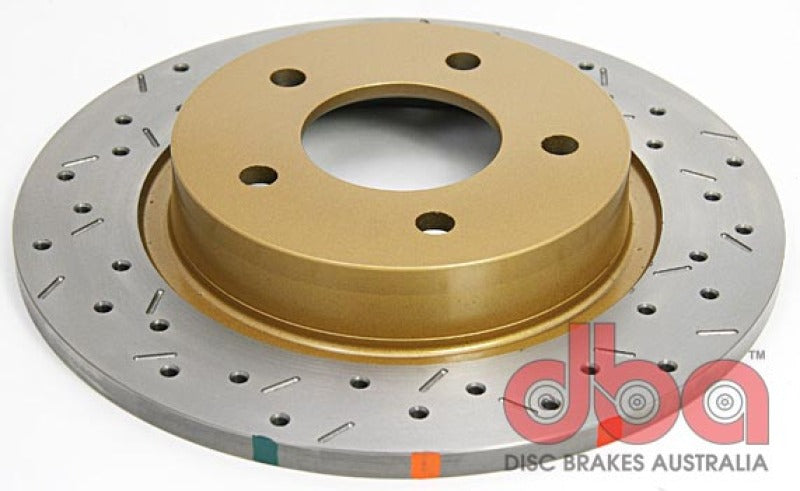 DBA 04-05 Mazda 3 2.3L / 06+ MazdaSpeed3 Rear Drilled & Slotted 4000 Series Rotor 42957XS 42957XS Photo - Primary