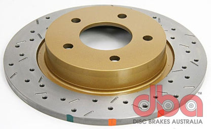 DBA 04-05 Mazda 3 2.3L / 06+ MazdaSpeed3 Rear Drilled & Slotted 4000 Series Rotor 42957XS 42957XS Photo - Primary
