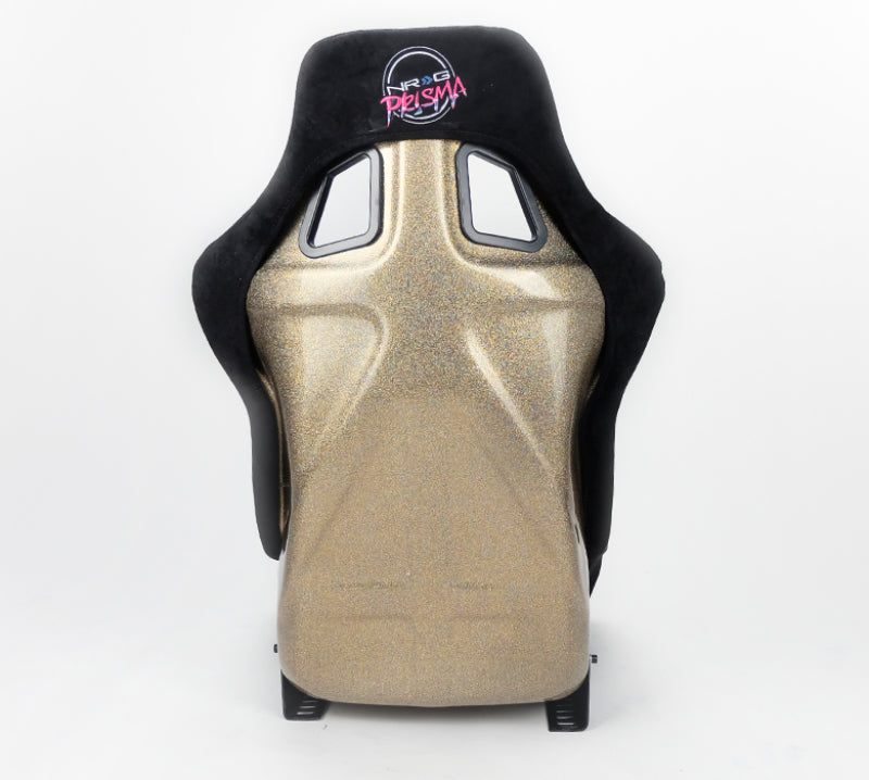 NRG FRP Bucket Seat ULTRA Edition - Large (Black Alcantara/Gold Glitter Back) FRP-302BK-ULTRA FRP-302BK-ULTRA Photo - Primary