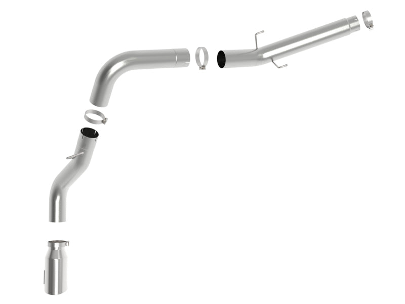 aFe ATLAS 5in Alum Steel DPF-Back Exhaust System w/Polished Tip 19-20 Ram Diesel Trucks L6-6.7L (td) 49-02075-P 49-02075-P Photo - Unmounted