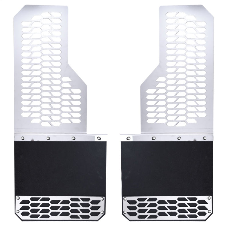 Putco 2020 Chevy Silv/Sierra HD Dually - (Rear) - Set of 2 Mud Skins - Brushed SS w/ Hex Shield 78125 78125 Photo - Primary