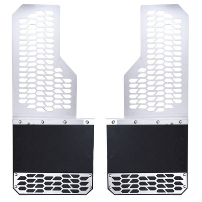 Putco 11-16 Ford SuperDuty - Set of 2 (Excl Dually Rear) Mud Skins - Brushed SS w/ Hex Shield 78150 78150 Photo - Primary