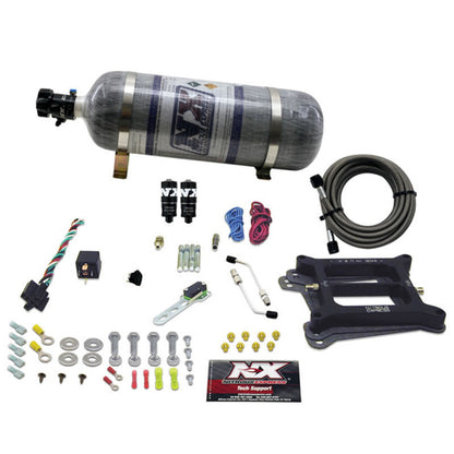 Nitrous Express 4150 Hitman Plus 4-BBL Nitrous Kit (50-200HP) w/Composite Bottle 40041-12 40041-12 Photo - Primary