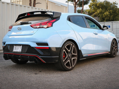 aFe Takeda Exhaust Axle-Back 19-20 Hyundai Veloster N 304SS Black Dual Tips Exhaust 49-37009-B 49-37009-B Photo - Mounted