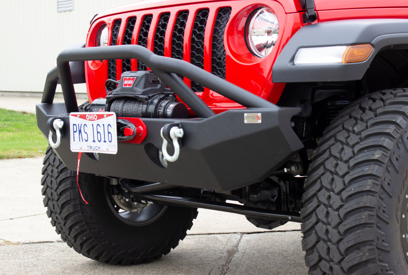 Fishbone Offroad 2018+ Jeep Wrangler JL - Black Aluminum Hawse Fairlead License Plate Mount FB21098 FB21098 Photo - lifestyle view