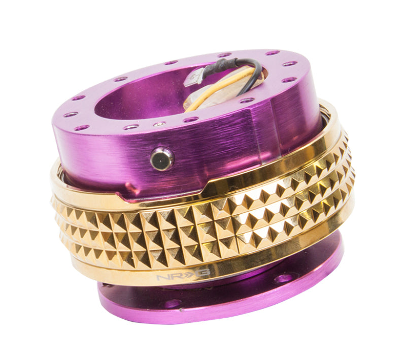 NRG Quick Release Kit - Pyramid Edition - Purple Body / Chrome Gold Pyramid Ring SRK-210PP/CG SRK-210PP/CG Photo - Primary
