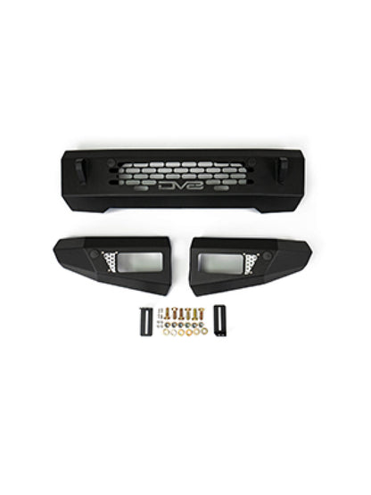 DV8 Offroad 2021+ Ford Bronco Bumper- Accommodates 20in Dual Row Light Bar & (4) 3in Pod Light Mount FBBR-03 FBBR-03 Photo - Unmounted