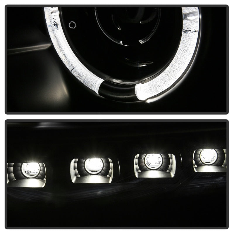 Spyder Ford Super Duty 11-16 Projector Headlights LEDHalo DRL All Black PRO-YD-FS11-HL-BKV2 5086013 5086013 Photo - Unmounted