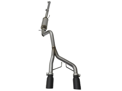 aFe Rebel Series 2-1/2in Stainless Steel Cat-Back Exhaust System w/Black T 49-48056-B Photo - Unmounted