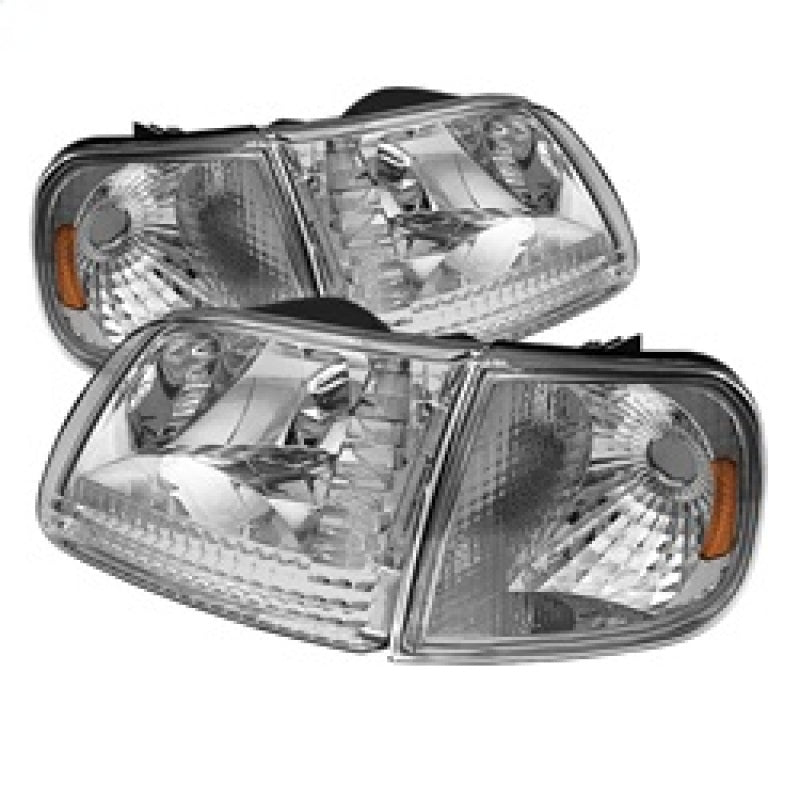 SPYDER Xtune Ford F150 97-03 / Expedition 97-02 Crystal Headlights w/Corner Chrome HD-JH-FF15097-SET-AM-C 5070326 5070326 Photo - Primary