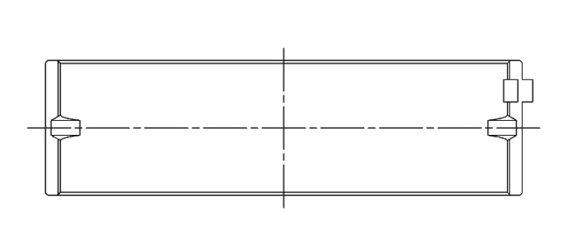 ACL Mitsubishi 6G72, 6G72T, 6G73 Main Bearings Standard Size 4M1149H-STD 4M1149H-STD Technical Drawing