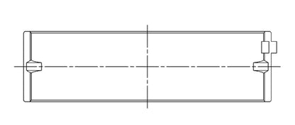 ACL Mitsubishi 6G72, 6G72T, 6G73 Main Bearings Standard Size 4M1149H-STD 4M1149H-STD Technical Drawing