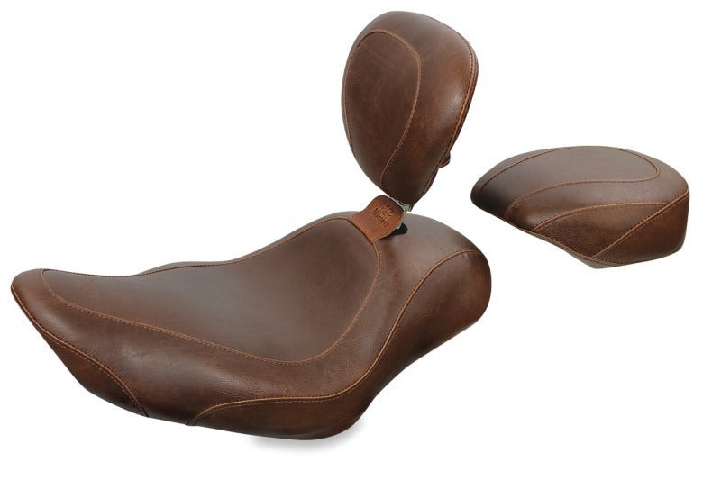 Mustang Motorcycle Mustang 04-21 Harley Sportster Wide Tripper Passenger Seat - Distressed Brown 76727 76727 Photo - Primary