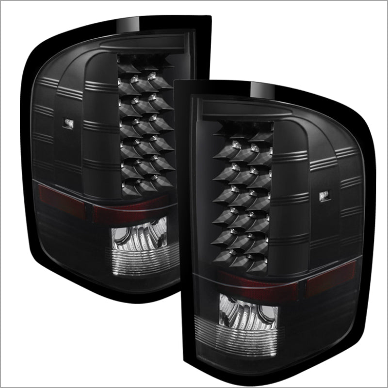 SPYDER Xtune Chevy Silverado 07-13 LED Tail Lights Black ALT-JH-CS07-LED-BK 5073716 5073716 Photo - Primary