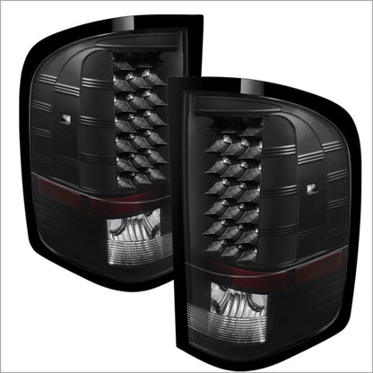 SPYDER Xtune Chevy Silverado 07-13 LED Tail Lights Black ALT-JH-CS07-LED-BK 5073716 5073716 Photo - Primary
