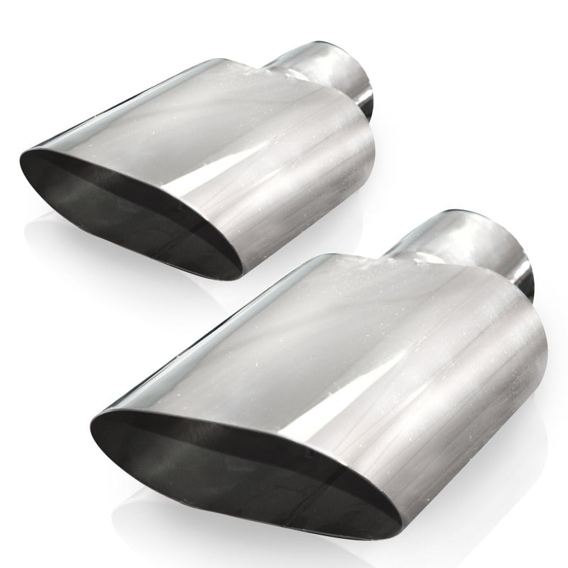 Stainless Works Big Oval Exhaust Tips 2.5in Inlet (priced per pair) 781250 781250 Photo - Primary