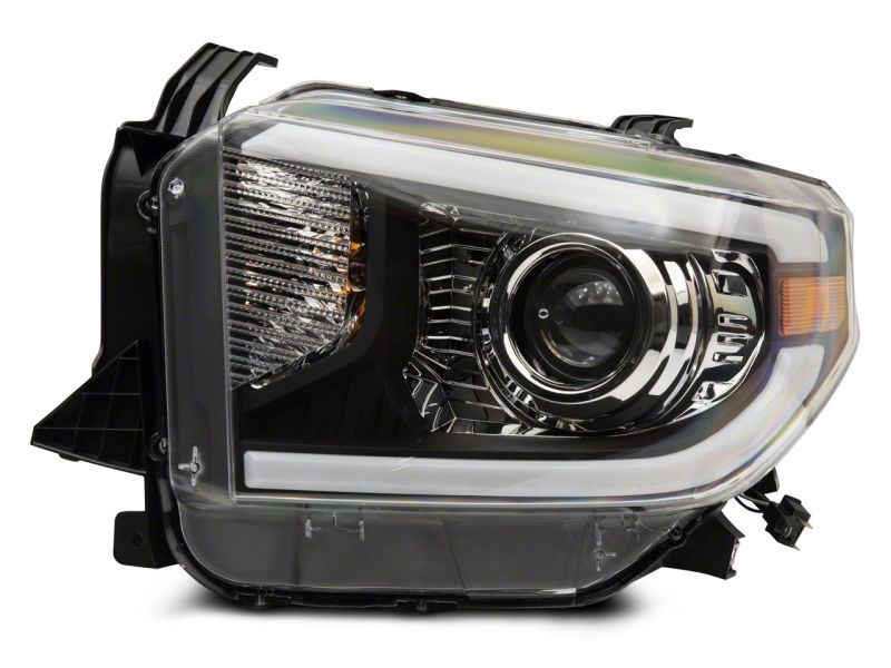 Raxiom 14-21 Toyota Tundra Axial Projector Headlights w/ SEQL LED Bar- Blk Housing (Clear Lens) TU16011