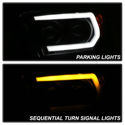 Spyder 16-18 Toyota Tacoma Projector Headlights - Seq LED Turn - Black - PRO-YD-TT16-LB-BK 5085818 5085818 Photo - Unmounted