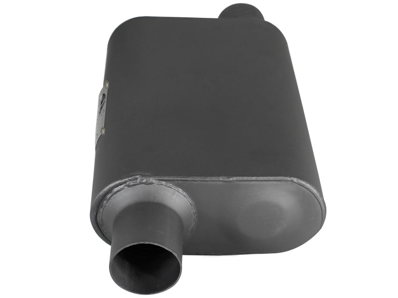 aFe Scorpion Aluminized Steel Muffler: 2-1/2" In/Out, 4"H x 10"W x 13"L Of 49M00003 Photo - Unmounted