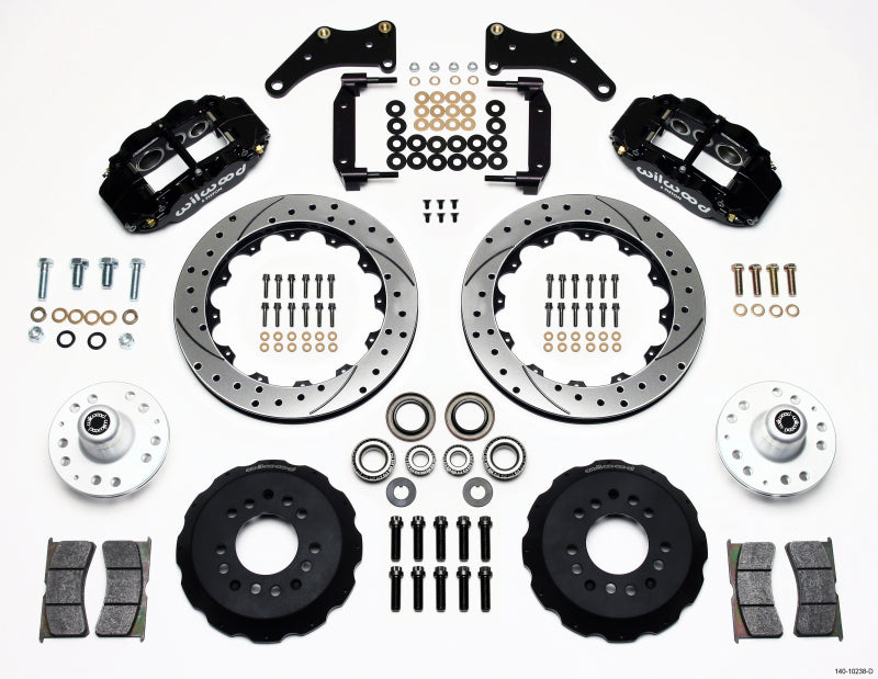 Wilwood Narrow Superlite 6R Front Hub Kit 12.88in Drilled Large GM 57-70 Drop Spindle 140-10238-D 140-10238-D Photo - Primary