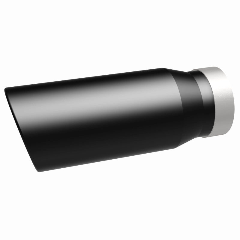 Magnaflow Tip Stainless Black Coated Single Wall Round Single Outlet 5in Dia 4in Inlet 13in L 35238 35238 360 Degree Image Set