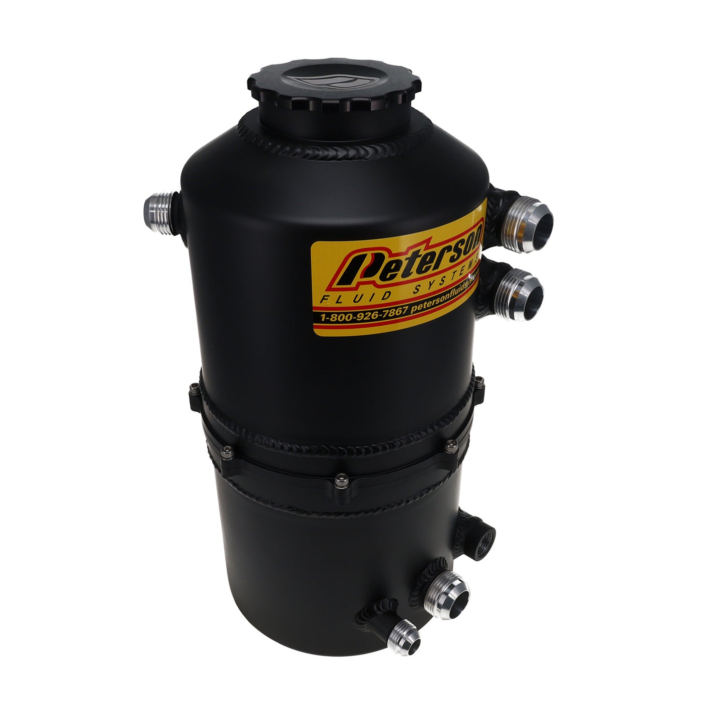 Peterson Fluid Systems Tank Drag 2.3 Gallon -16AN Dual Return - Black 08-0786-BLK
